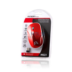 MOUSE ARGOM ARG-MS-0031RD WIR ROJO
