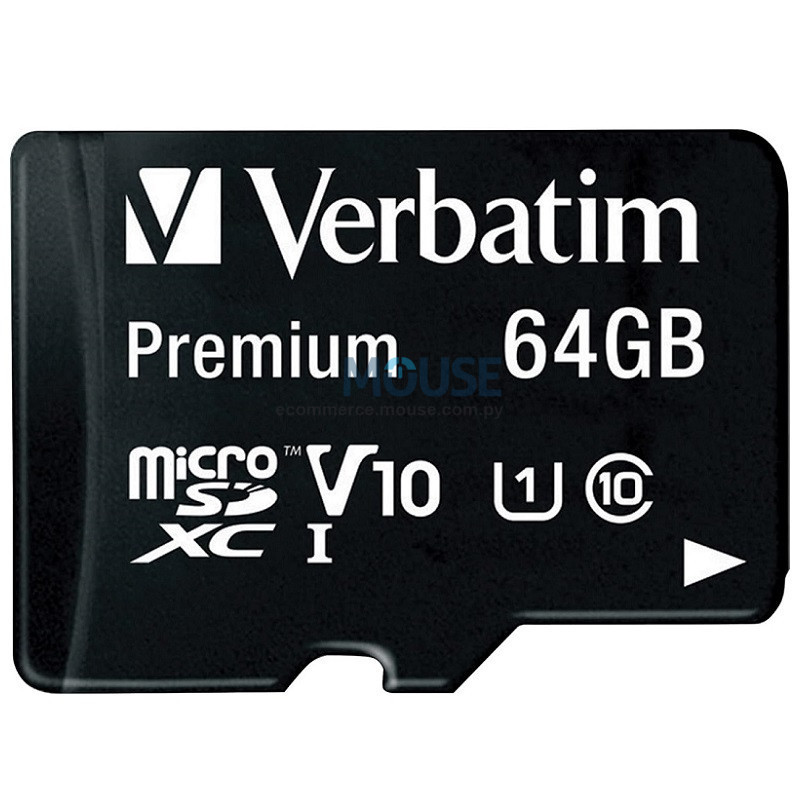 MEMORIA VERBATIM MICRO SDHC 64GB CON ADAPTADOR