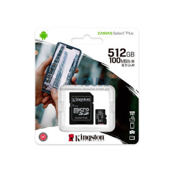 MEMORIA KINGSTON MICRO SD 512GB SDCS2/512GB 100/85 CANVAS SELECT PLUS C/A