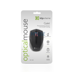 MOUSE KLIP XTREME USB KMO-120BK GALET 1000DPI/3 BOT/3D/NEG