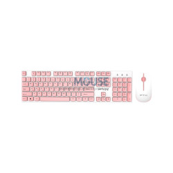 TECLADO+MOUSE WIR FTXGK600 ESP/BLA-ROSA