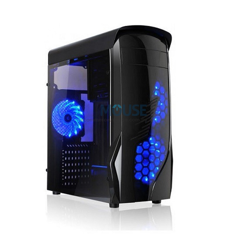 GABINETE GAMER AGILER AGI-C010 NEGRO/LUZ AZUL GABINETE GAMER AGILER AGI-C010 NEGRO/LUZ AZUL