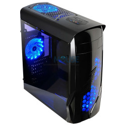 GABINETE GAMER AGILER AGI-C010 NEGRO/LUZ AZUL