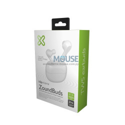 AURICULAR KLIP XTREME EARPHONE KTE-250WH ZOUNDBUDS BT/MIC/TWS/TOUCH/QI/IPX4/BLANC