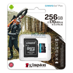 MEMORIA KINGSTON MICRO SD 256GB SDCG3/256GB 170/90 CANVAS GO PLUS C/ADA