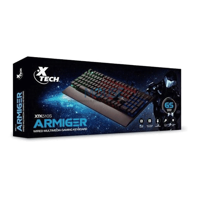 TECLADO GAMER XTECH USB XTK-510S ARMIGER MULTICOLOR MULTIMEDIA/ESP/NEG TECLADO GAMER XTECH USB XTK-510S ARMIGER MULTICOLOR MULTIMEDIA/ESP/NEG
