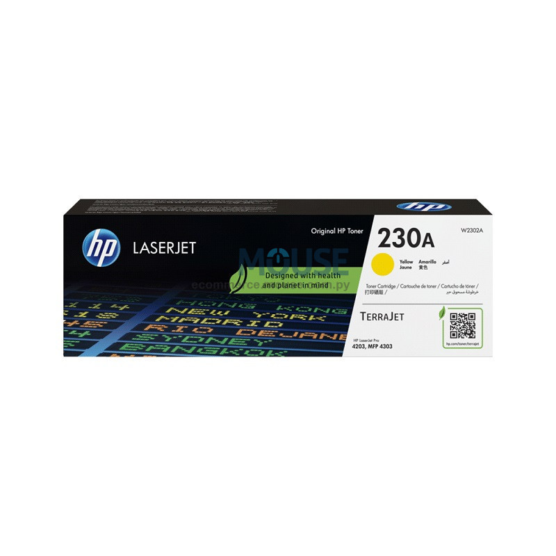 TONER HP 230A AMARILLO W2302A 4203/MFP 4303 TONER HP 230A AMARILLO W2302A 4203/MFP 4303