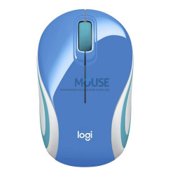 MOUSE LOGITECH 910-005360 M187 WIR AZUL/BLANCO